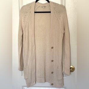 Cream Knit Button up Cardigan Sweater
